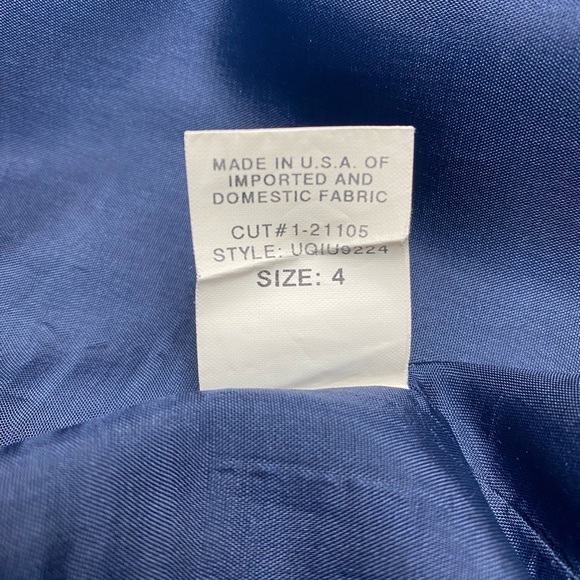 David Mister Pink Cream & Pink Splatter Paint in Navy Sleeveless Dress Sz 4 - Picture 8 of 10